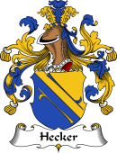 German Wappen Coat of Arms for Hecker