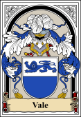 English Coat of Arms Bookplate for Vale