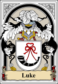 English Coat of Arms Bookplate for Luke