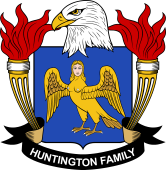 Coat of arms used by the Huntington family in the United States of America