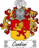 Araldica Italiana Coat of arms used by the Italian family Candiani