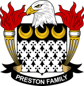Coat of arms used by the Preston family in the United States of America