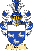 English Coat of Arms (v.23) for the family Haley