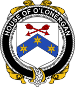 Irish Coat of Arms Badge for the O'LONERGAN family