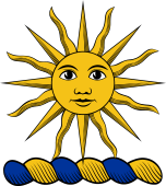 Family Crest from England for: Abbs (Durham) Crest - Sun in Splendour