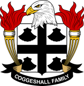 Coat of arms used by the Coggeshall family in the United States of America