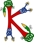Illuminated Letters: Kells Alphabet Clipart image: Kells Missing K