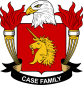 Coat of arms used by the Case family in the United States of America