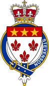 British Garter Coat of Arms for Stevenson (Scotland)