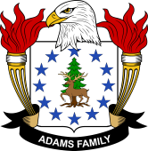Coat of arms used by the Adams family in the United States of America