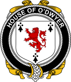 Irish Coat of Arms Badge for the O'DWYER family