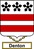 English Coat of Arms Shield Badge for Denton