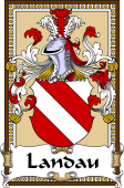 German Coat of Arms Wappen Bookplate  for Landau