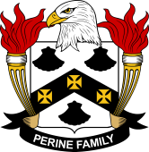 Coat of arms used by the Perine family in the United States of America