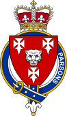 British Garter Coat of Arms for Parsons (England)