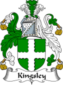 English Coat of Arms for the family Kingsley