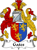 English Coat of Arms for the family Gates