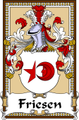 German Coat of Arms Wappen Bookplate  for Friesen