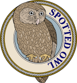 Birds of Prey Clipart image: Spotted Owl-M