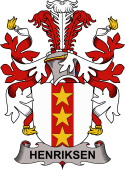 Danish Coat of Arms for Henriksen or Hielmstierne