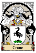 English Coat of Arms Bookplate for Crane