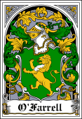 Irish Coat of Arms Bookplate for O'Farrell
