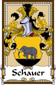 German Coat of Arms Wappen Bookplate  for Schauer