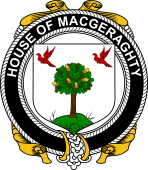 Irish Coat of Arms Badge for the MACGERAGHTY family