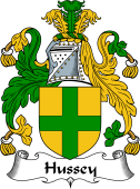 English Coat of Arms for the family Hussey