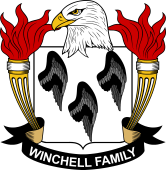 Coat of arms used by the Winchell family in the United States of America