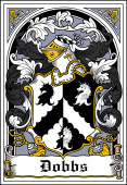 Irish Coat of Arms Bookplate for Dobbs