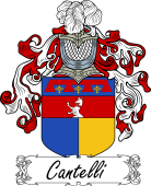 Araldica Italiana Coat of arms used by the Italian family Cantelli