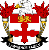 Coat of arms used by the Lawrence family in the United States of America