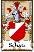 German Coat of Arms Wappen Bookplate  for Schatz