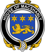 Irish Coat of Arms Badge for the MACSHANLY family