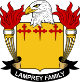 Coat of arms used by the Lamprey family in the United States of America