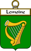 French Coat of Arms Badge for Lemoine (Moine le)