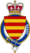 British Garter Coat of Arms for Berry (England)