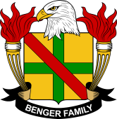 Coat of arms used by the Benger family in the United States of America