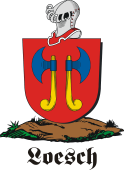 German shield on a mount for Loesch