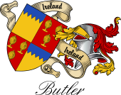 Sept (Clan) Coat of Arms from Ireland for Butler