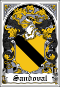 Spanish Coat of Arms Bookplate for Sandoval