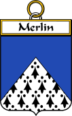 French Coat of Arms Badge for Merlin