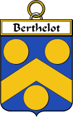 French Coat of Arms Badge for Berthelot