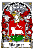 German Wappen Coat of Arms Bookplate for Wagner