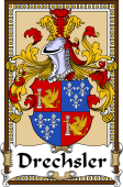 German Coat of Arms Wappen Bookplate  for Drechsler