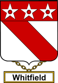 English Coat of Arms Shield Badge for Whitfield