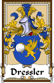 German Coat of Arms Wappen Bookplate  for Dressler