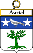 French Coat of Arms Badge for Auriol