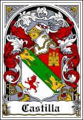 Spanish Coat of Arms Bookplate for Castilla
